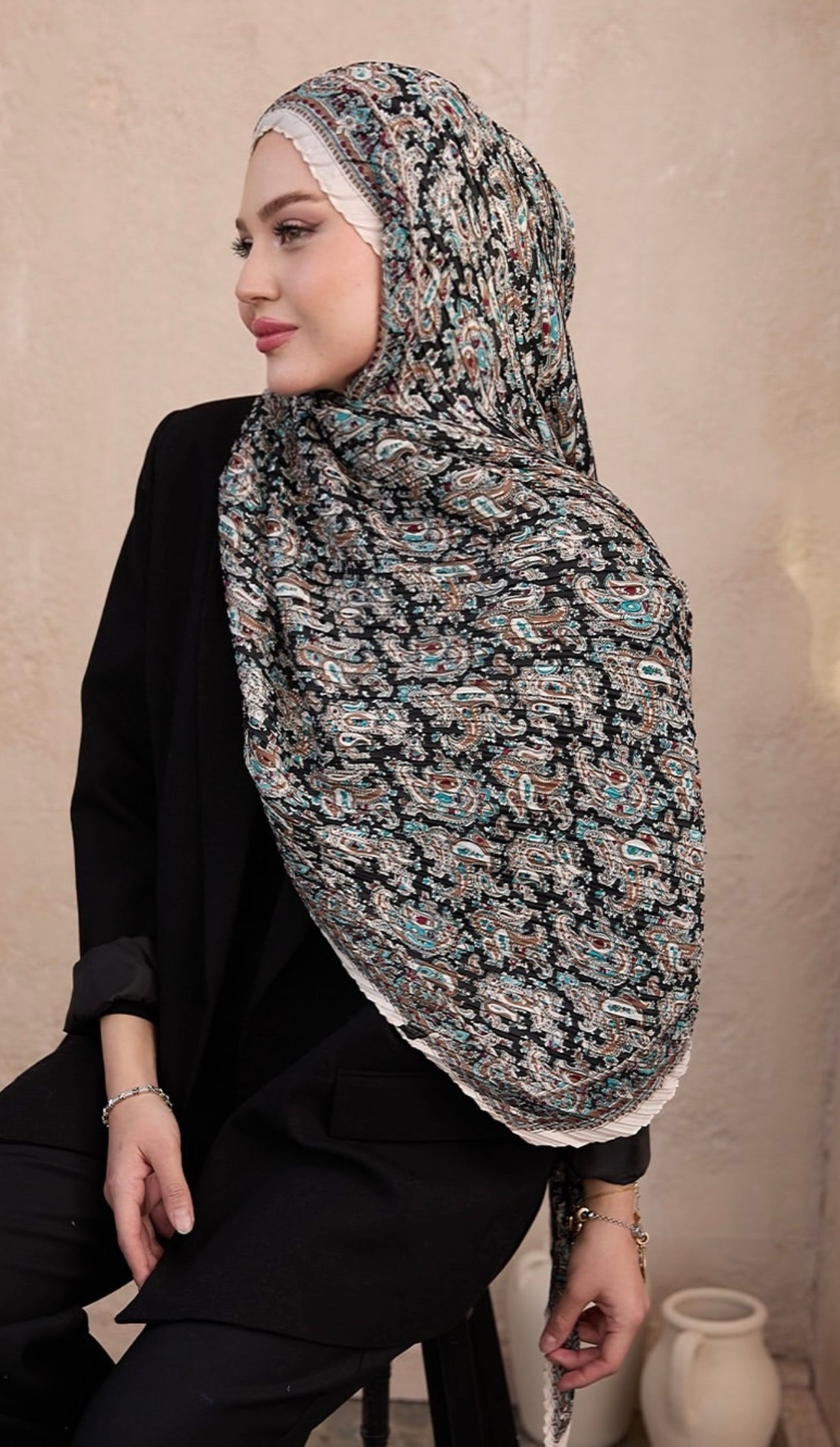 Plissé hijab