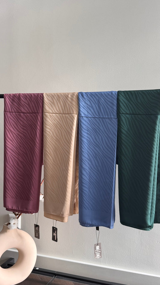 Jacquard Print Silk Scarf